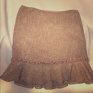 Dana Buchman Pink and White raw Tweed Skirt